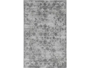Homeroots 9' X 13' Gray Floral Vines Hand Loomed Distressed Area Rug  Viscose 374762