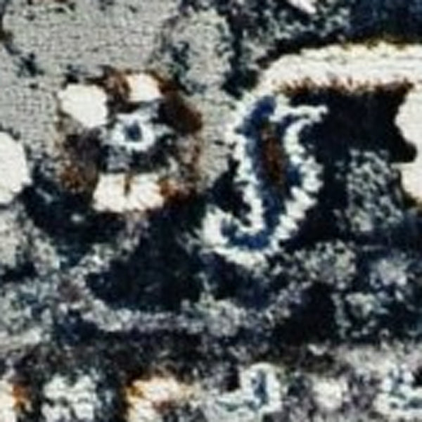 Homeroots 3' X 5' Gray And Ivory Floral Distressed Area Rug  Polyester 374764