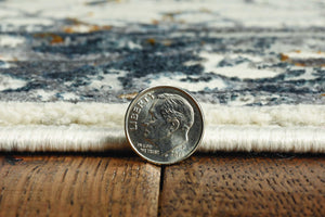 Homeroots 10' X 13' Gray And Ivory Area Rug  Polyester 374768