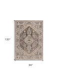 Homeroots 8' X 11' Gray Area Rug  Polyester 374773