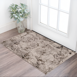 Homeroots 3' X 5' Gray And Ivory Abstract Area Rug  Polyester 374776