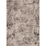 Homeroots 3' X 5' Gray And Ivory Abstract Area Rug  Polyester 374776