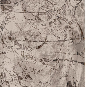 HomeRoots 5' Abstract Area Rug in Ivory, Gray & Brown - Modern, Durable, Stain-Resistant for Any Room 5' X 8' 374777