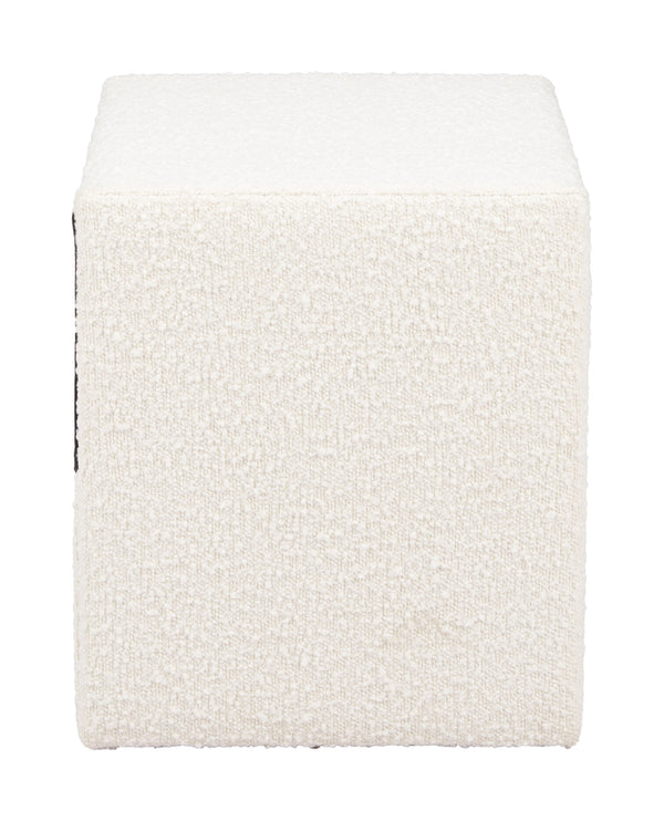 Zuo Modern Baris Nightstand Ivory - Modern Elegance With Textured Fabric, Perfect For Hospitality & Home Use White 100% Polyester,Mdf,100% Polypropylene 110652-zuo-modern