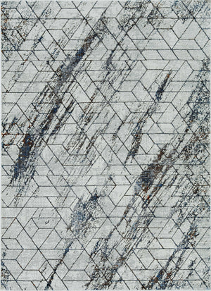 Homeroots 7' Ivory Machine Woven Abstract Geometric Indoor Runner Rug  Polyester 374781