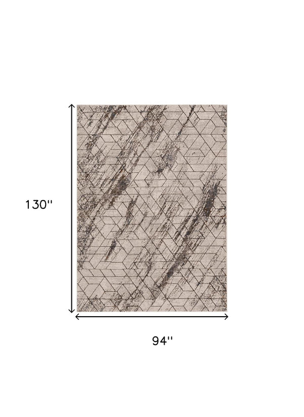 Homeroots 8' X 11' Ivory Area Rug  Polyester 374785