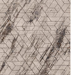 HomeRoots 10' Ivory and Brown Geometric Area Rug - Perfect for Large Living Spaces, Durable and Stylish Design 10' X 13' 374786