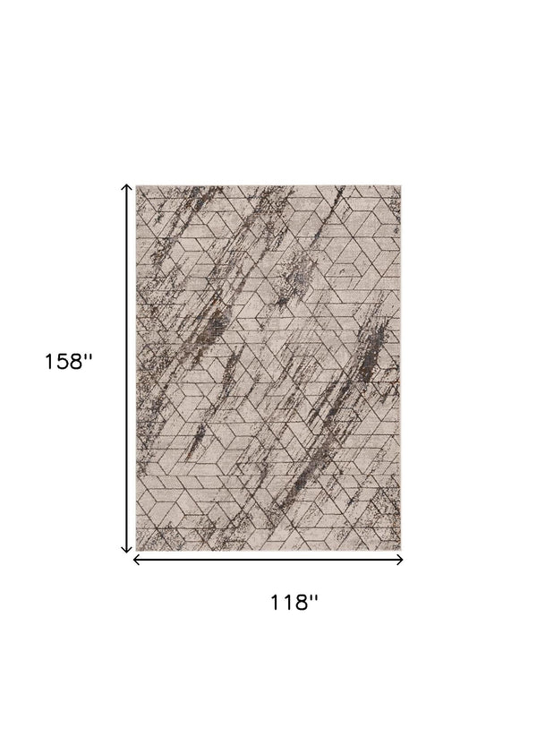 Homeroots 10' X 13' Ivory Area Rug  Polyester 374786