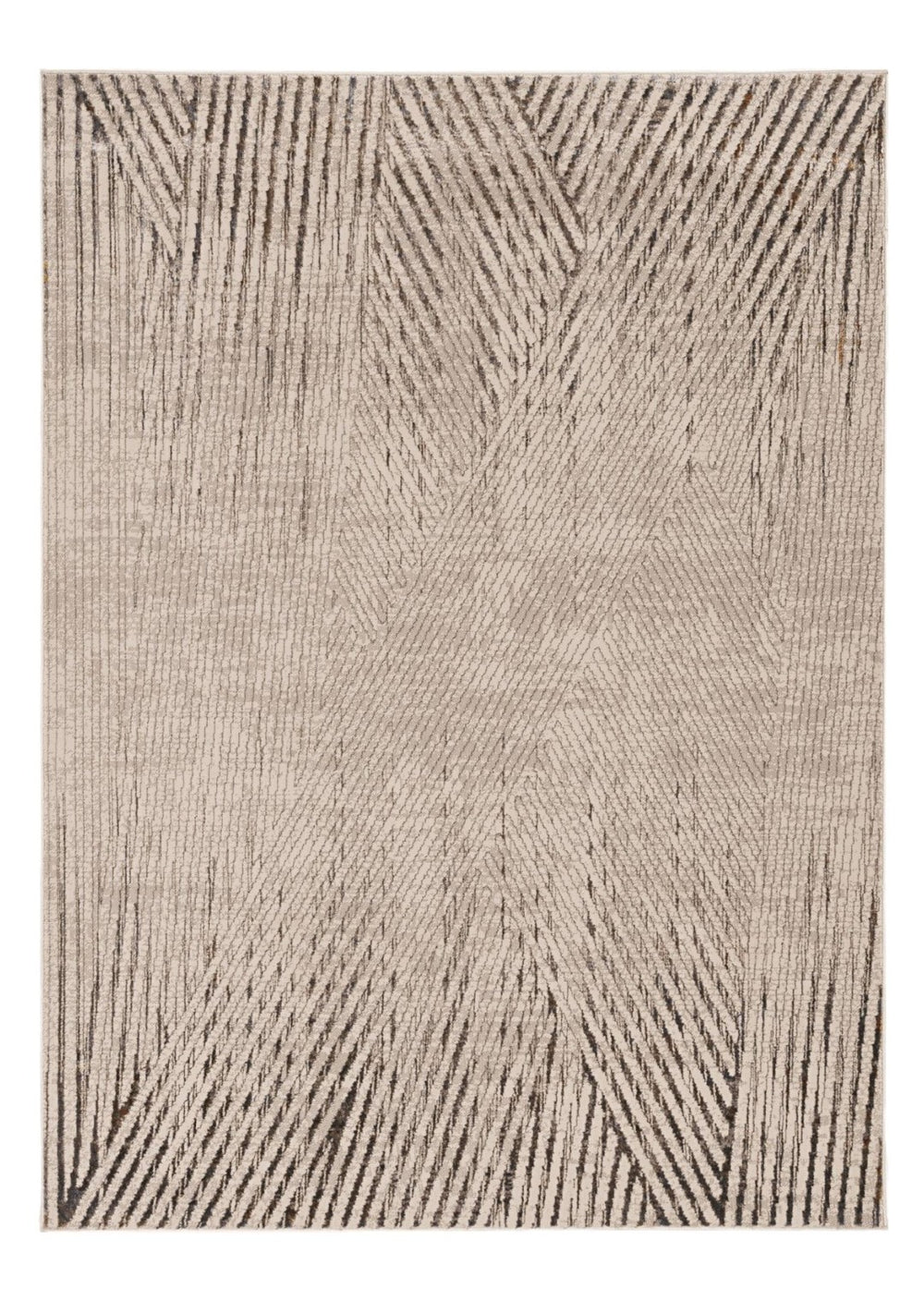 HomeRoots 10' Modern Ivory and Gray Geometric Area Rug – Soft, Durable, Stain-Resistant for Busy Homes 10' X 13' 374792