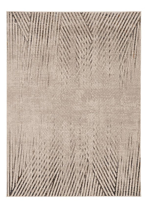 HomeRoots 10' Modern Ivory and Gray Geometric Area Rug – Soft, Durable, Stain-Resistant for Busy Homes 10' X 13' 374792