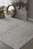 Homeroots 3' X 5' Grey Mosaic Area Rug  Polyester 374794