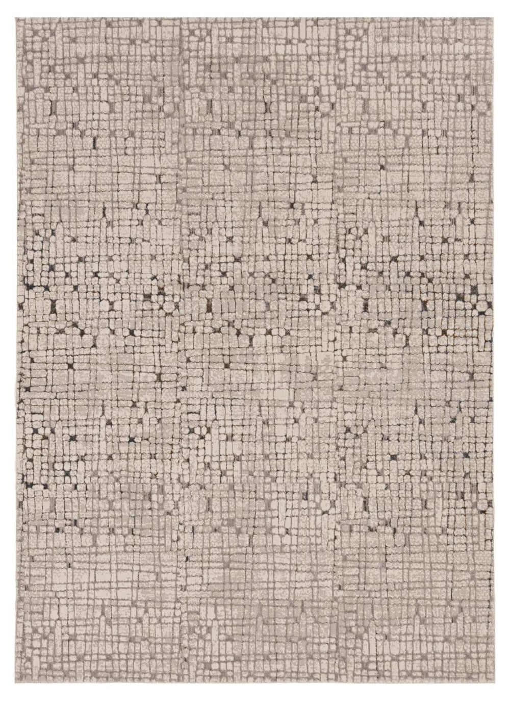HomeRoots 5' Gray and Black Abstract Distressed Area Rug - Vintage-Inspired Design for Modern Homes & Comfort 5' X 8' 374795