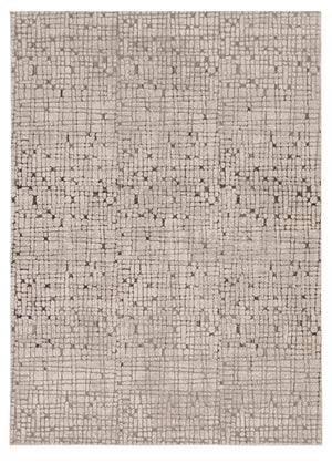 HomeRoots 5' Gray and Black Abstract Distressed Area Rug - Vintage-Inspired Design for Modern Homes & Comfort 5' X 8' 374795