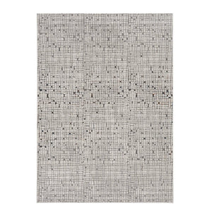 HomeRoots 5' Gray and Black Abstract Distressed Area Rug - Vintage-Inspired Design for Modern Homes & Comfort 7' X 10' 374796
