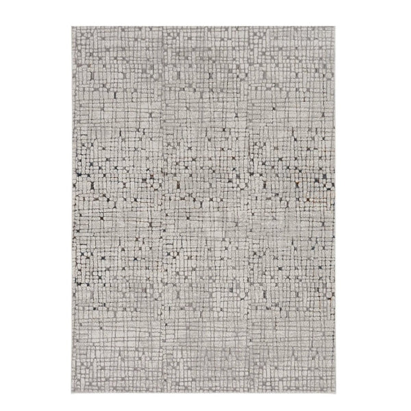HomeRoots 5' Gray and Black Abstract Distressed Area Rug - Vintage-Inspired Design for Modern Homes & Comfort 7' X 10' 374796