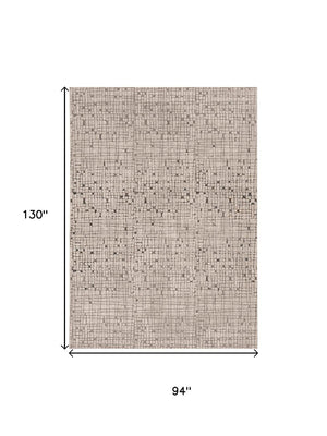 HomeRoots 5' Gray and Black Abstract Distressed Area Rug - Vintage-Inspired Design for Modern Homes & Comfort 8' X 11' 374797
