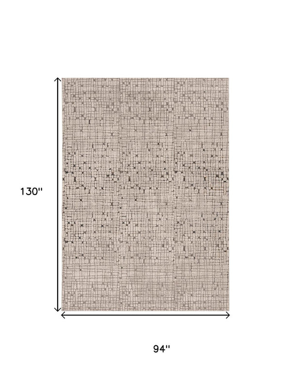 HomeRoots 5' Gray and Black Abstract Distressed Area Rug - Vintage-Inspired Design for Modern Homes & Comfort 8' X 11' 374797