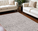 Homeroots 8' X 11' Charcoal And Ivory Abstract Area Rug  Polyester 374797