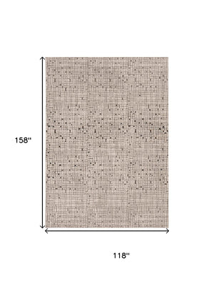 HomeRoots 10' Gray and Black Abstract Area Rug - Modern Design for Large Spaces, Durable & Easy Care Solution 10' X 13' 374798