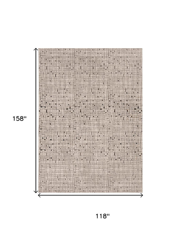 HomeRoots 10' Gray and Black Abstract Area Rug - Modern Design for Large Spaces, Durable & Easy Care Solution 10' X 13' 374798