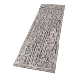 Homeroots 7' Grey Machine Woven Abstract  Indoor Runner Rug  Polyester 374799