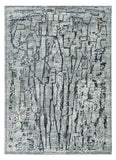 Homeroots 3' X 5' Grey Abstract Lines Area Rug  Polyester 374800