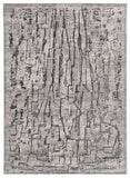 Homeroots 6' X 9' Grey Abstract Design Indoor Area Rug  Polyester 374802