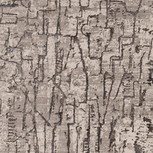 HomeRoots 5' Gray and Black Abstract Distressed Area Rug - Modern Comfort, Durable Design for Any Space 8' X 11' 374803