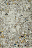 Homeroots 5' X 8' Silver Machine Woven Abstract Indoor Area Rug  Polyester 374813