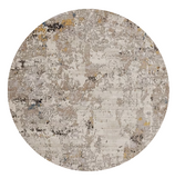 Homeroots 8' Silver Round Area Rug  Polyester 374816