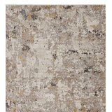 Homeroots 4' X 5' Grey Abstract Area Rug  Polyester 374817