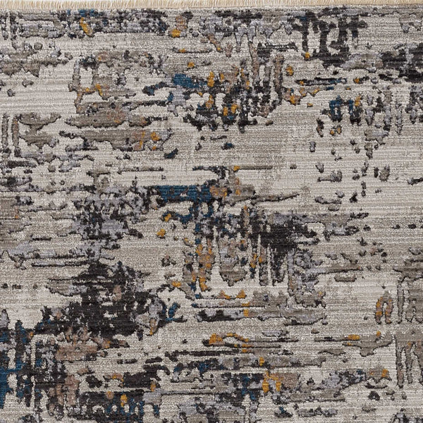 Homeroots 5' X 8' Grey Abstract Transitional Indoor Area Rug  Polyester 374818