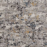 Homeroots 5' X 8' Grey Abstract Transitional Indoor Area Rug  Polyester 374818