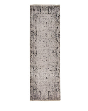 Homeroots 2' X 8' Ivory Or Grey Abstract Cracks Runner Rug  Polyester 374822