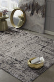 Homeroots 94 X 130 Ivory Or Grey Polyester Rug  Polyester 374825