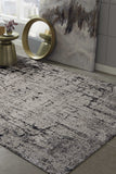 Homeroots 94 X 130 Ivory Or Grey Polyester Rug  Polyester 374825