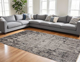 Homeroots 94 X 130 Ivory Or Grey Polyester Rug  Polyester 374825