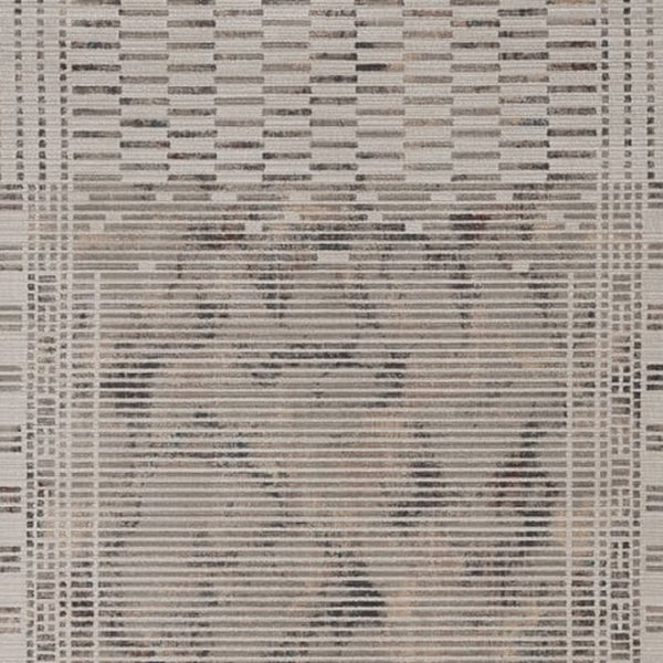 HomeRoots 4' Beige and Brown Abstract Area Rug – Modern Design for High-Traffic Spaces, Easy Care & Stylish Warmth 4' X 6' 374846