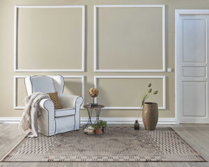 HomeRoots 4' Beige and Brown Abstract Area Rug – Modern Design for High-Traffic Spaces, Easy Care & Stylish Warmth 5' X 8' 374847