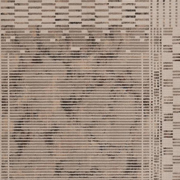 HomeRoots 4' Beige and Brown Abstract Area Rug – Modern Design for High-Traffic Spaces, Easy Care & Stylish Warmth 5' X 8' 374847