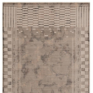 HomeRoots 4' Beige and Brown Abstract Area Rug – Modern Design for High-Traffic Spaces, Easy Care & Stylish Warmth 5' X 8' 374847