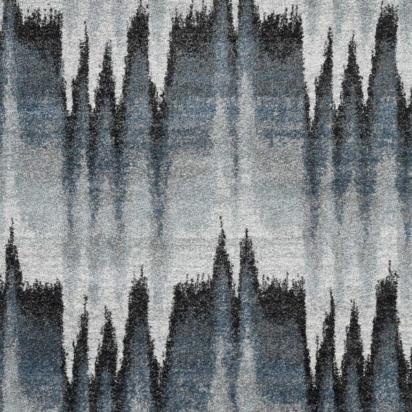 HomeRoots 3' Modern Abstract Area Rug in Ivory, Blue, and Gray – Durable, Stylish Comfort for Any Room 3' X 5' 374851
