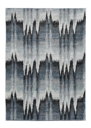 HomeRoots 8' Contemporary Ivory Blue Gray Abstract Area Rug - Stylish, Durable, Perfect for Modern Spaces 8' X 11' 374853