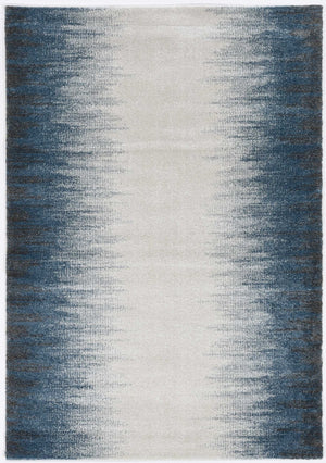 HomeRoots 3' Elegant Ivory and Blue Abstract Area Rug - Soft, Durable Design for Modern Living Spaces 3' X 5' 374854