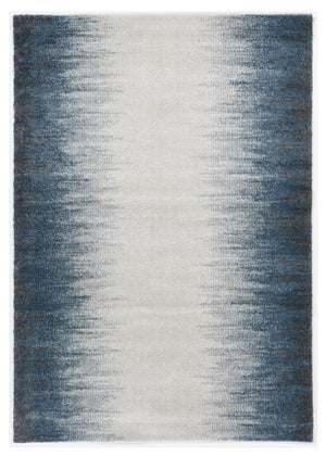 HomeRoots 8' Ivory and Blue Abstract Area Rug - Modern Elegance for Living Spaces, Stain-Resistant Comfort 8' X 11' 374856