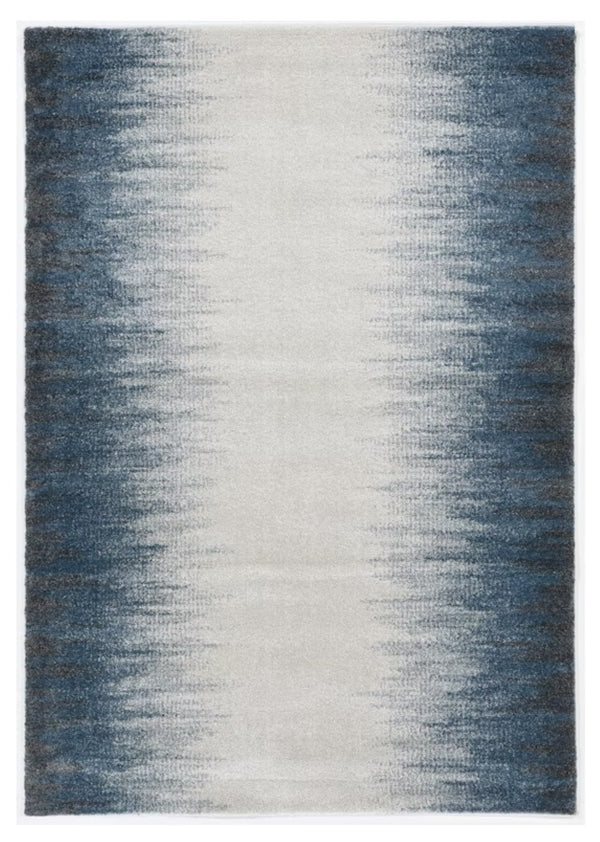 HomeRoots 8' Ivory and Blue Abstract Area Rug - Modern Elegance for Living Spaces, Stain-Resistant Comfort 8' X 11' 374856