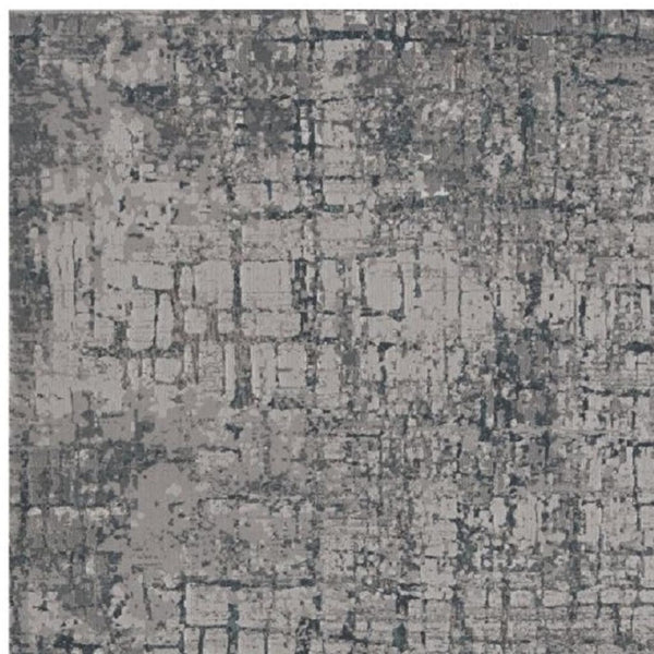 HomeRoots 10' X 13' Abstract Area Rug in Ivory - Modern Design, Durable & Stylish for Any Room Decor Gray 374862
