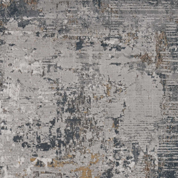 HomeRoots 10' X 13' Abstract Area Rug in Ivory - Modern Design, Durable & Stylish for Any Room Decor Gray 374862