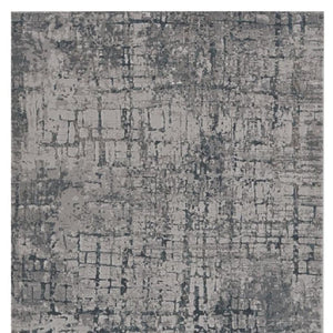 HomeRoots 10' X 13' Abstract Area Rug in Ivory - Modern Design, Durable & Stylish for Any Room Decor Gray 374862