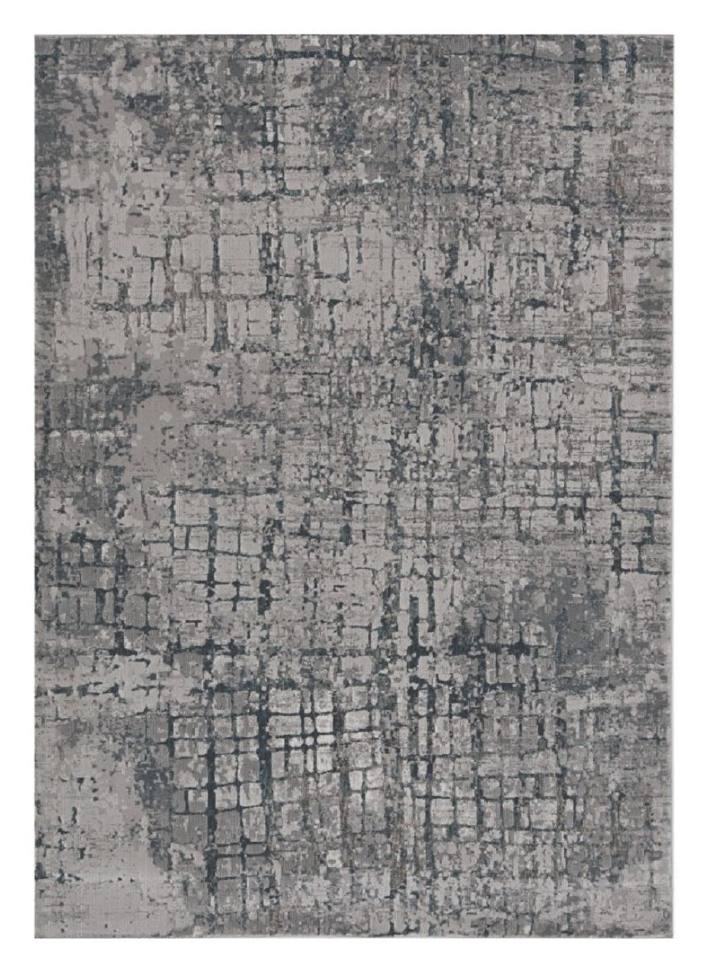 HomeRoots 10' X 13' Abstract Area Rug in Ivory - Modern Design, Durable & Stylish for Any Room Decor Gray 374862